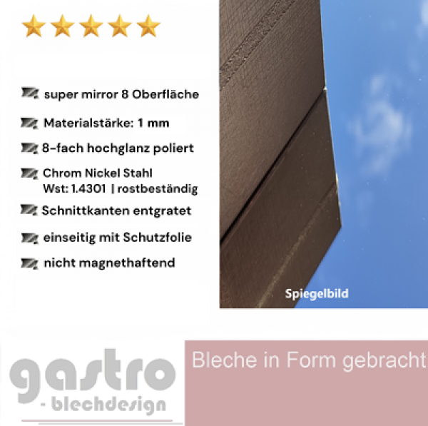 Edelstahl hochglanz poliert super mirror8